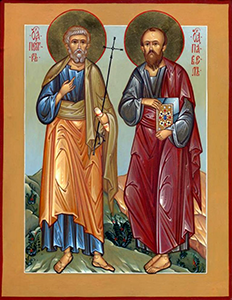 Апостолы Петр и Павел икона 